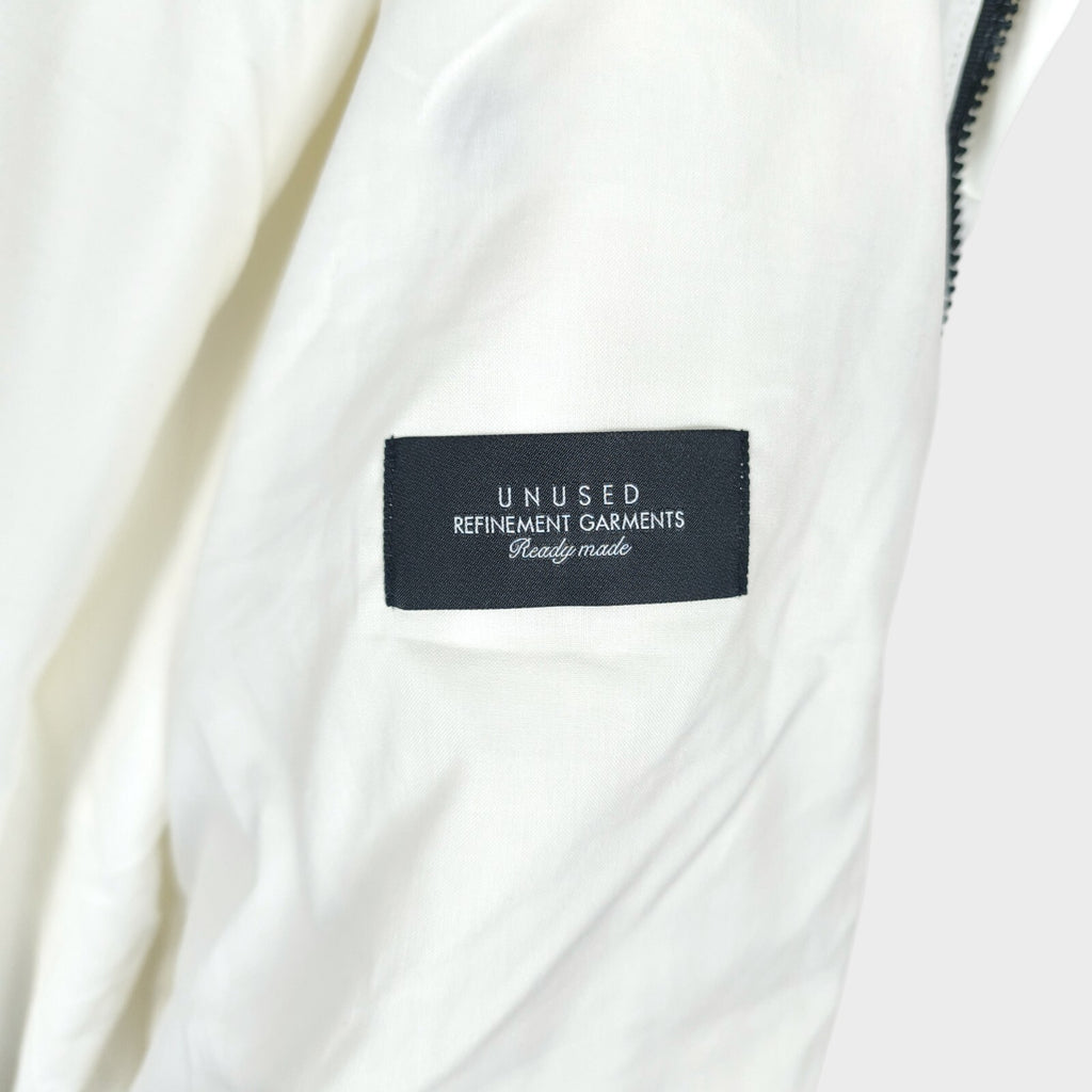UNUSED Japan Men's Made in Japan White Nylon Fishing Jacket