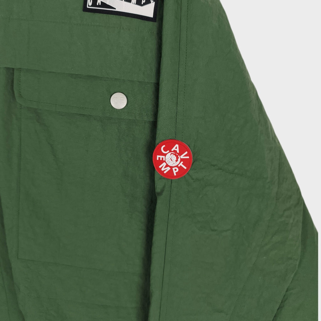 CAV EMPT Men's Made in Japan Green Nylon Flap Sleeve Parka Jacket