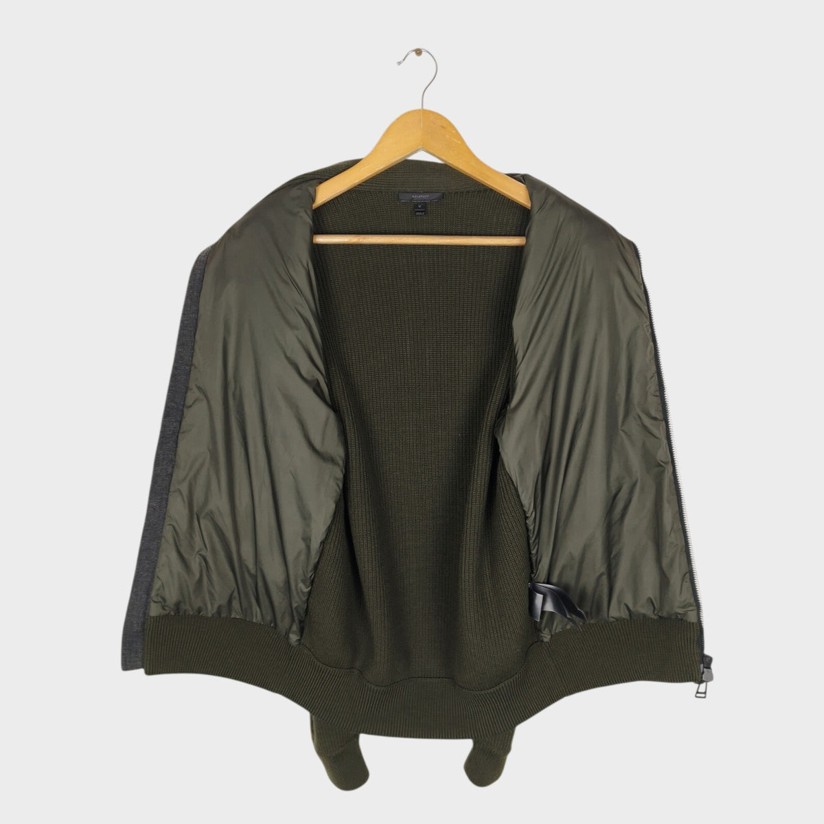 BELSTAFF Men's Khaki/Grey Heavyweight Wool Hybrid Jacket