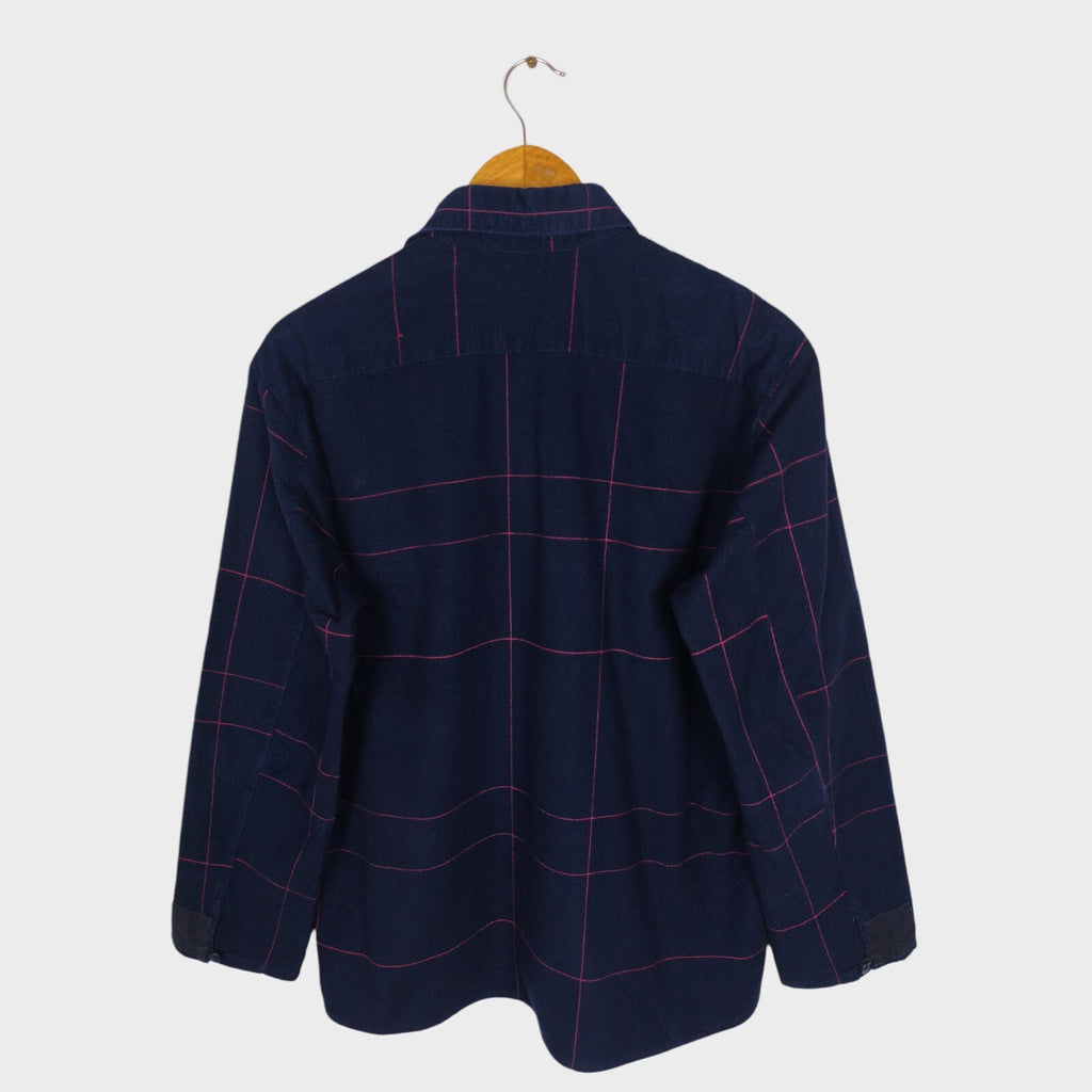 BLUE BLUE JAPAN Men's Made in Japan Navy Blue Brushed Flannel Shirt