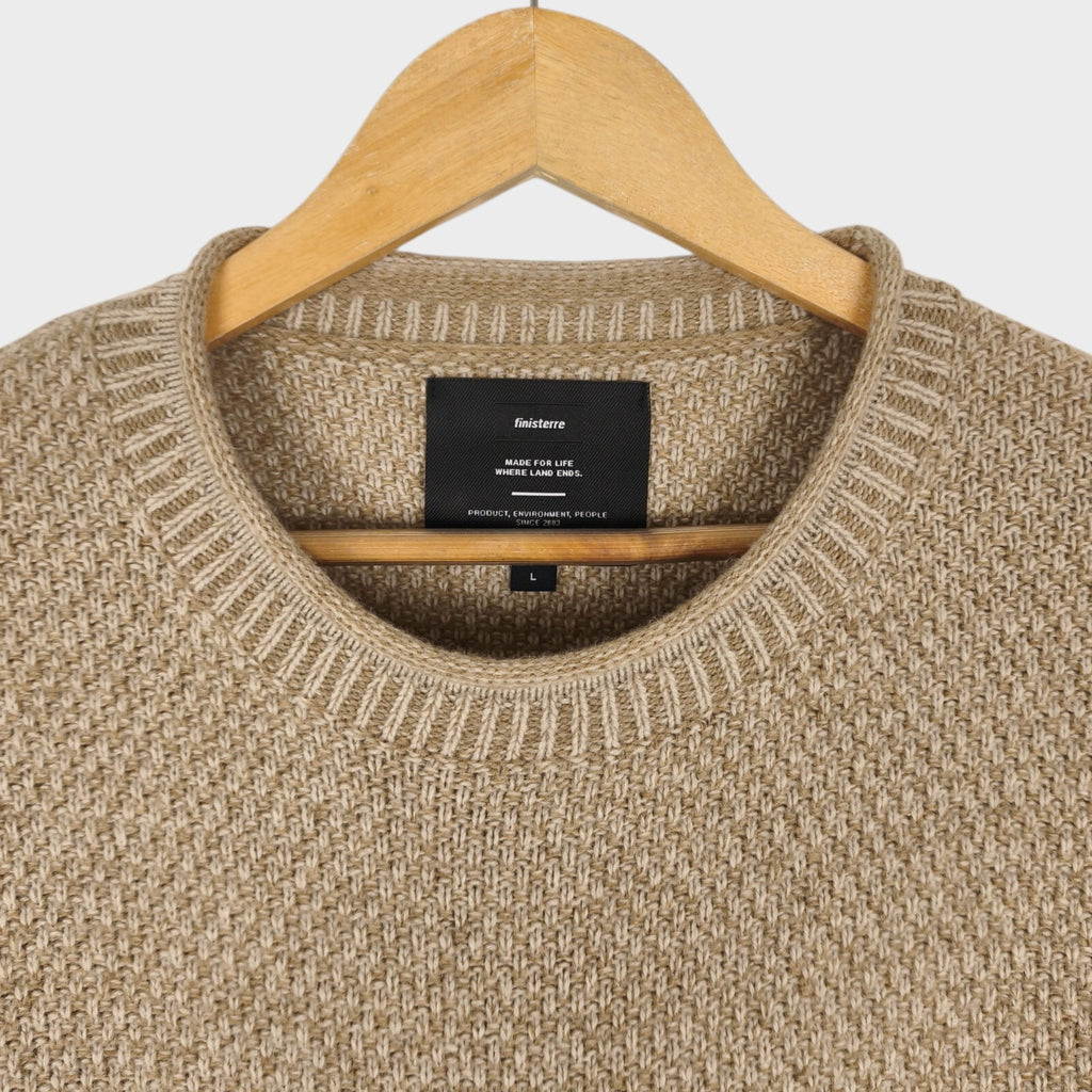 FINISTERRE Men's Beige Wool Blend Jumper