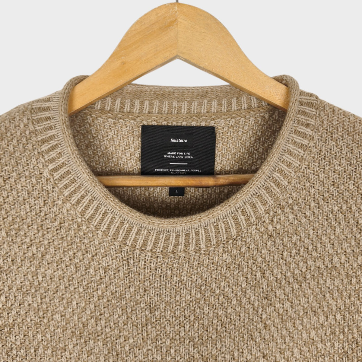 FINISTERRE Men's Beige Wool Blend Jumper