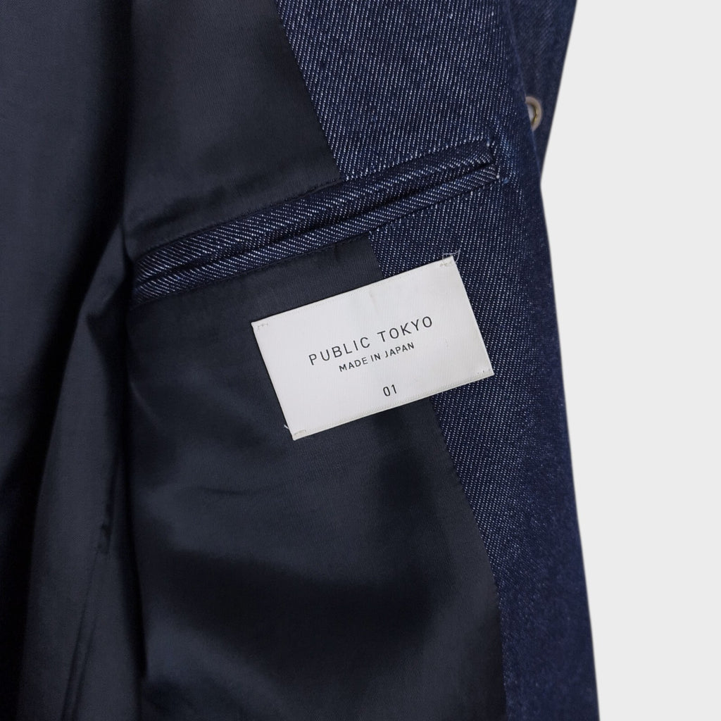 PUBLIC TOKYO Men's Made in Japan Blue Denim Blouson Jacket