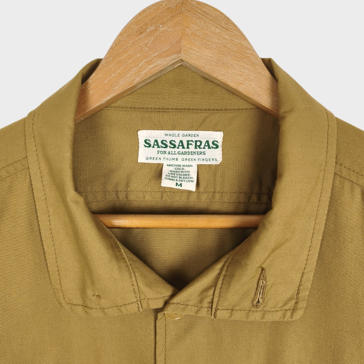 SASSAFRAS Men's Made in Japan Beige Botanical Eagle Scout Jacket