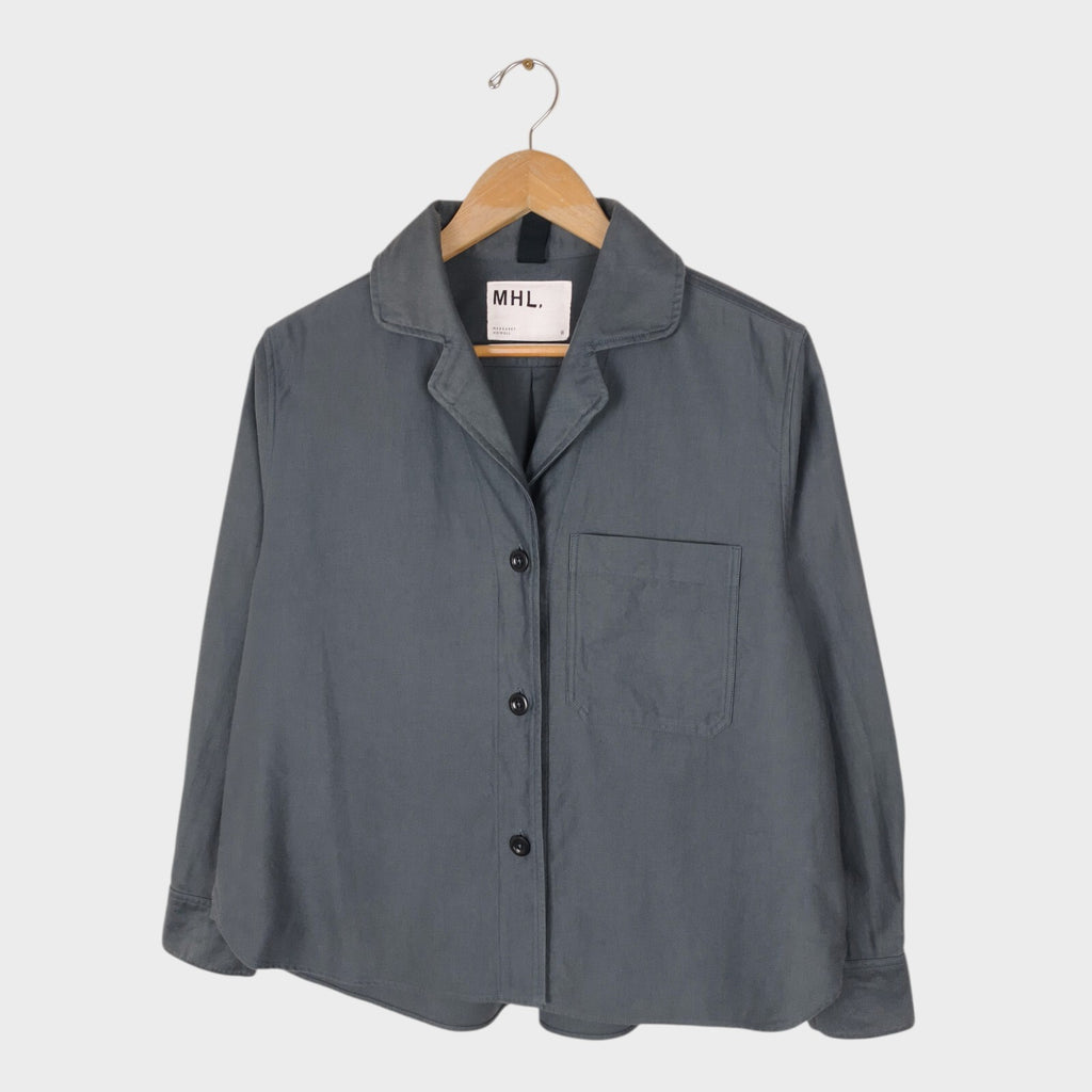 MHL MARGARET HOWELL Women's Grey Cotton Overshirt Jacket