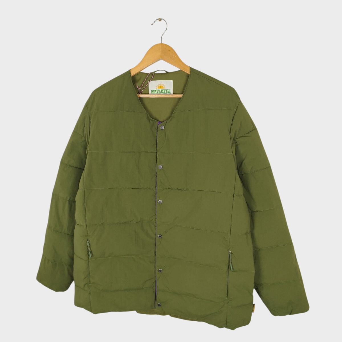 HIKERDELIC Men's Green Quilted Liner Puffer Jacket