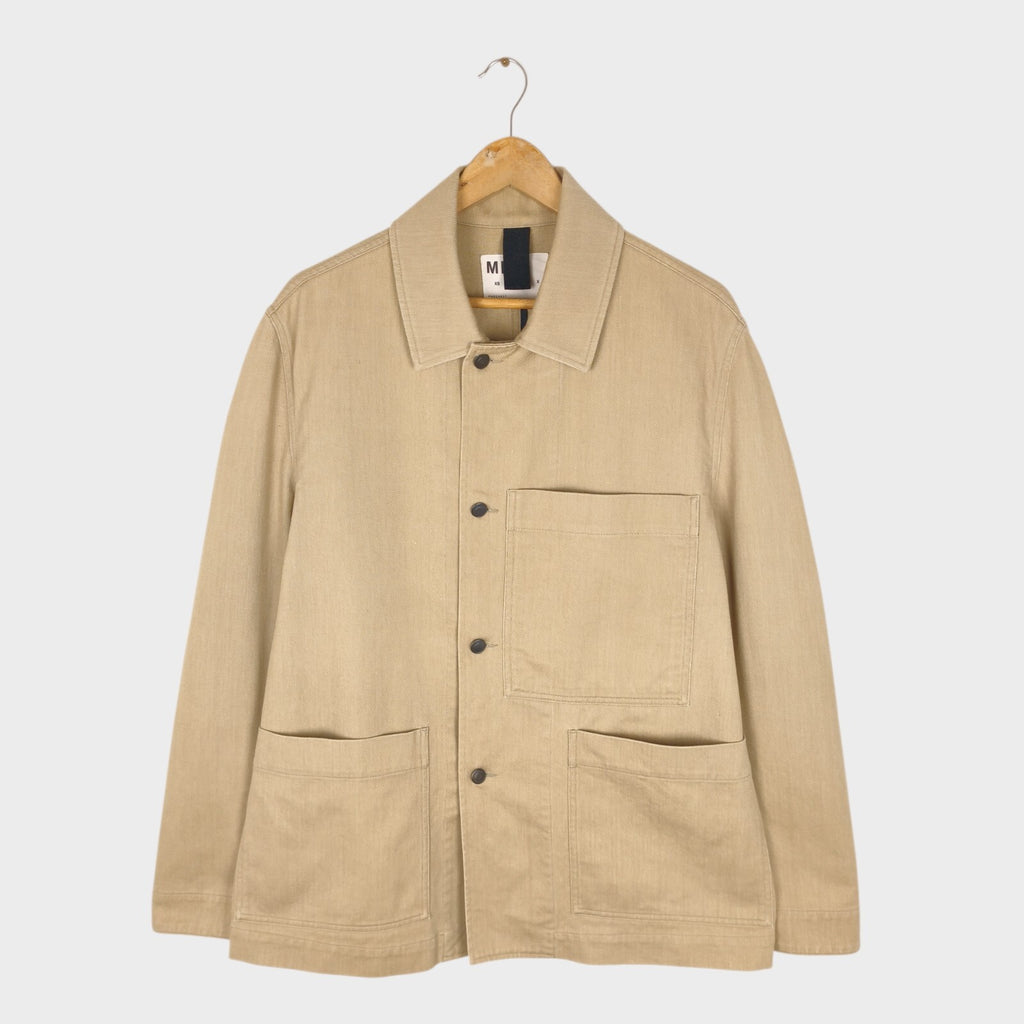 MHL MARGARET HOWELL Men's Beige Cotton Twill Chore Jacket