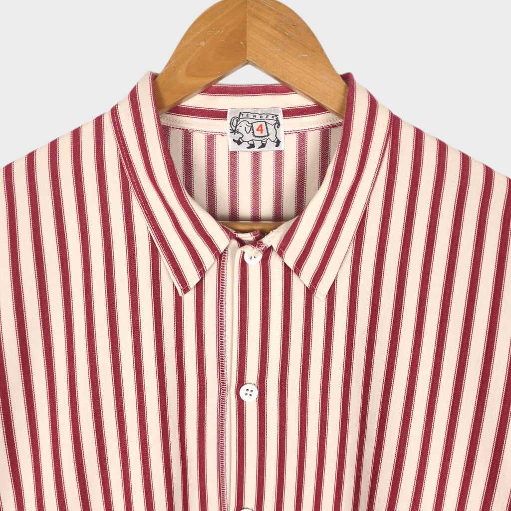 TENDER CO. Men's Made in England Weaver's Stock Type WS422 Striped Cotton Shirt