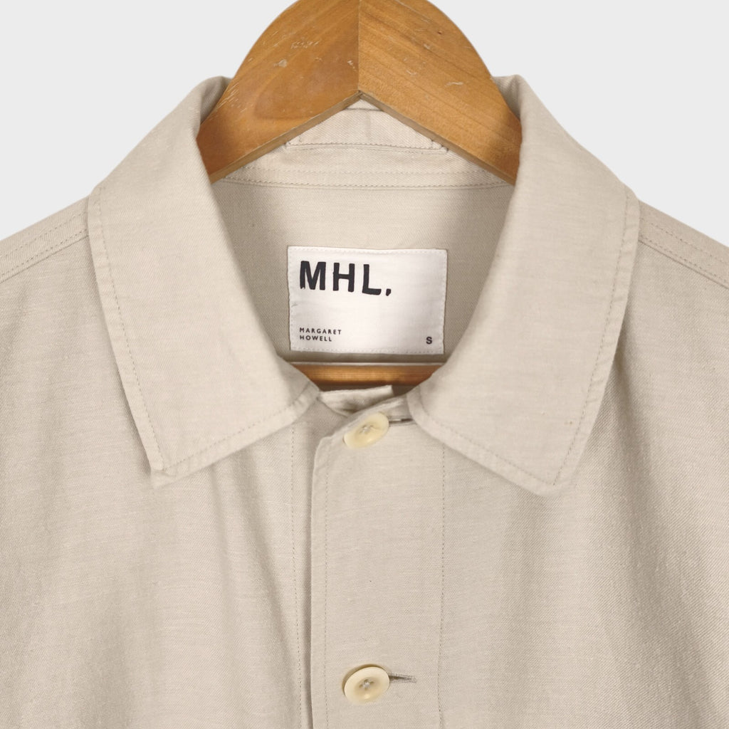 MHL MARGARET HOWELL Men's Off-White Cotton Blend Cotton Overshirt