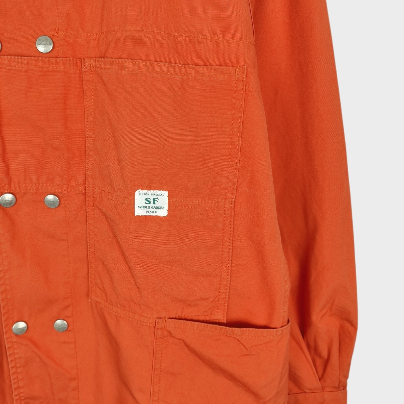 SASSAFRAS Men's Made in Japan Orange Blower Bud Parka Jacket