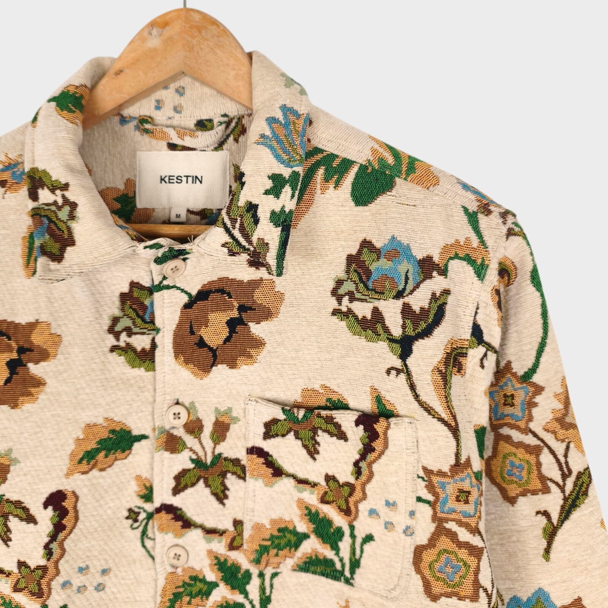 KESTIN HARE Men's Japanese Floral Jacquard Ormiston Tapestry Jacket
