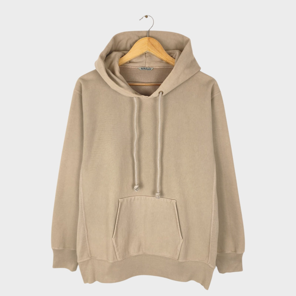 AURALEE Men's Made in Japan Taupe Heavyweight Cotton Blend Hoodie