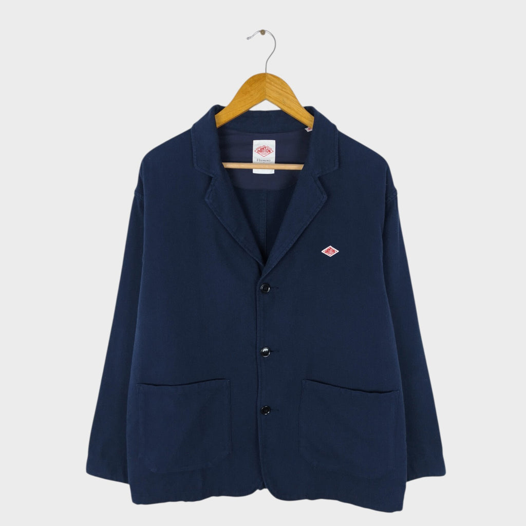 DANTON Men's Navy Blue Made in Japan 100% Cotton Chore Jacket