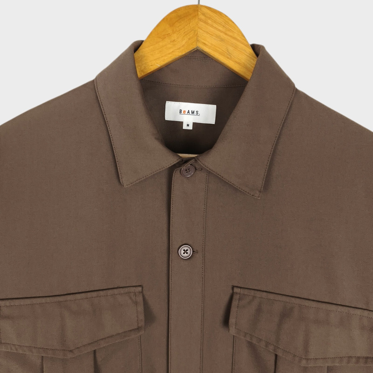 BEAMS Men's Taupe Relaxed Fit Blouson Jacket
