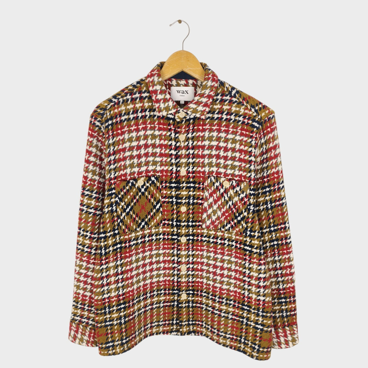 WAX LONDON Men's Multicoloured Check Whiting Overshirt