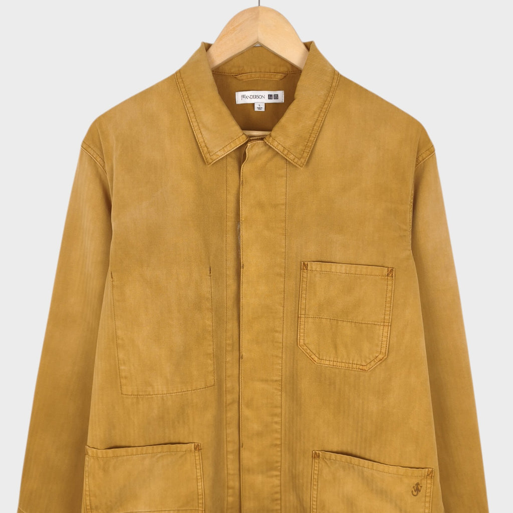 JW ANDERSON x UNIQLO Men's Washed Brown Embroidered Logo Chore Jacket