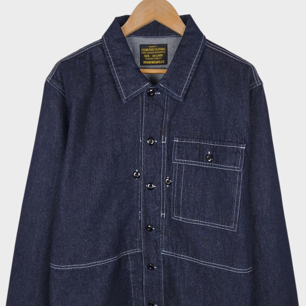 OKONKWO MFG Men's Blue Heavyweight Denim Chore Jacket