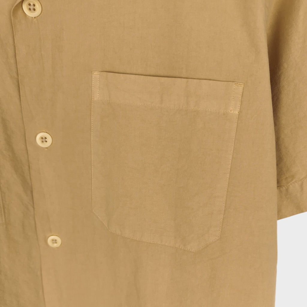 MHL MARGARET HOWELL Men's Beige Cotton Short Sleeved Shirt