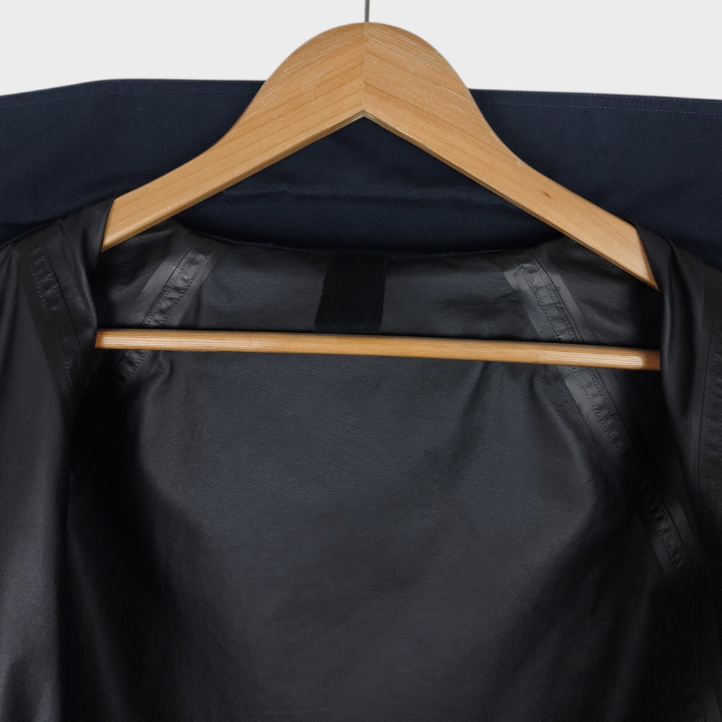 MHL MARGARET HOWELL Men's Navy Lightweight Waterproof Cotton/Linen Blouson Jacket