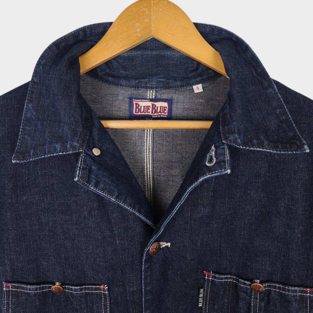 BLUE BLUE JAPAN Men's Made in Japan Blue Denim Chore Jacket