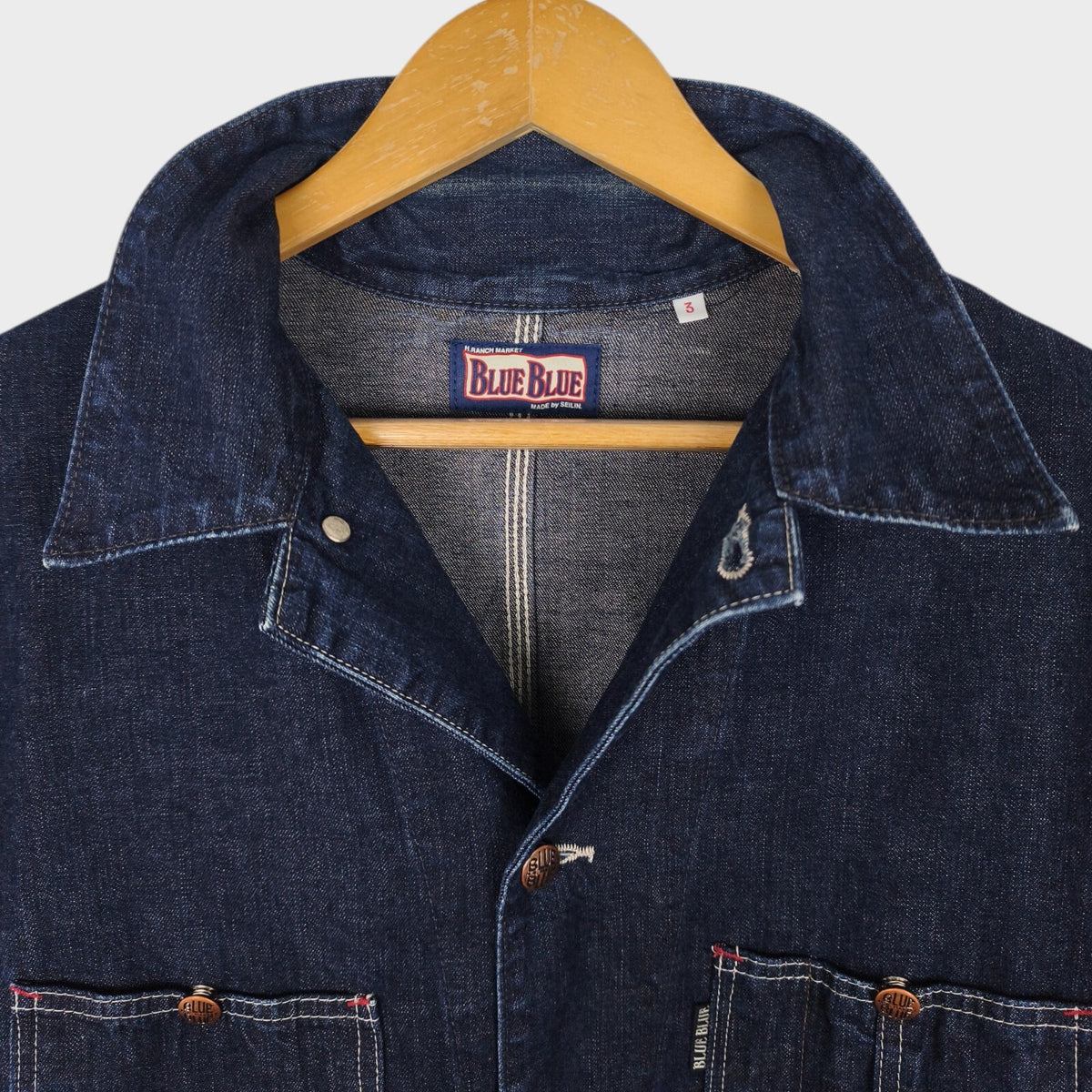 BLUE BLUE JAPAN Men's Made in Japan Blue Denim Chore Jacket