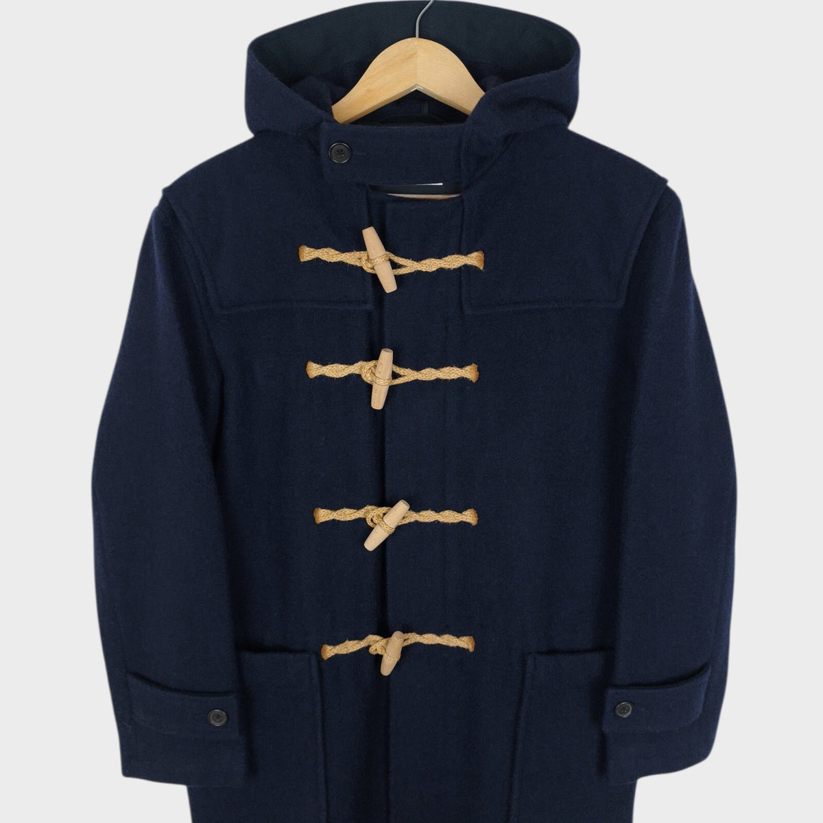 MHL MARGARET HOWELL Men's Navy Heavyweight 100% Wool Duffle Coat