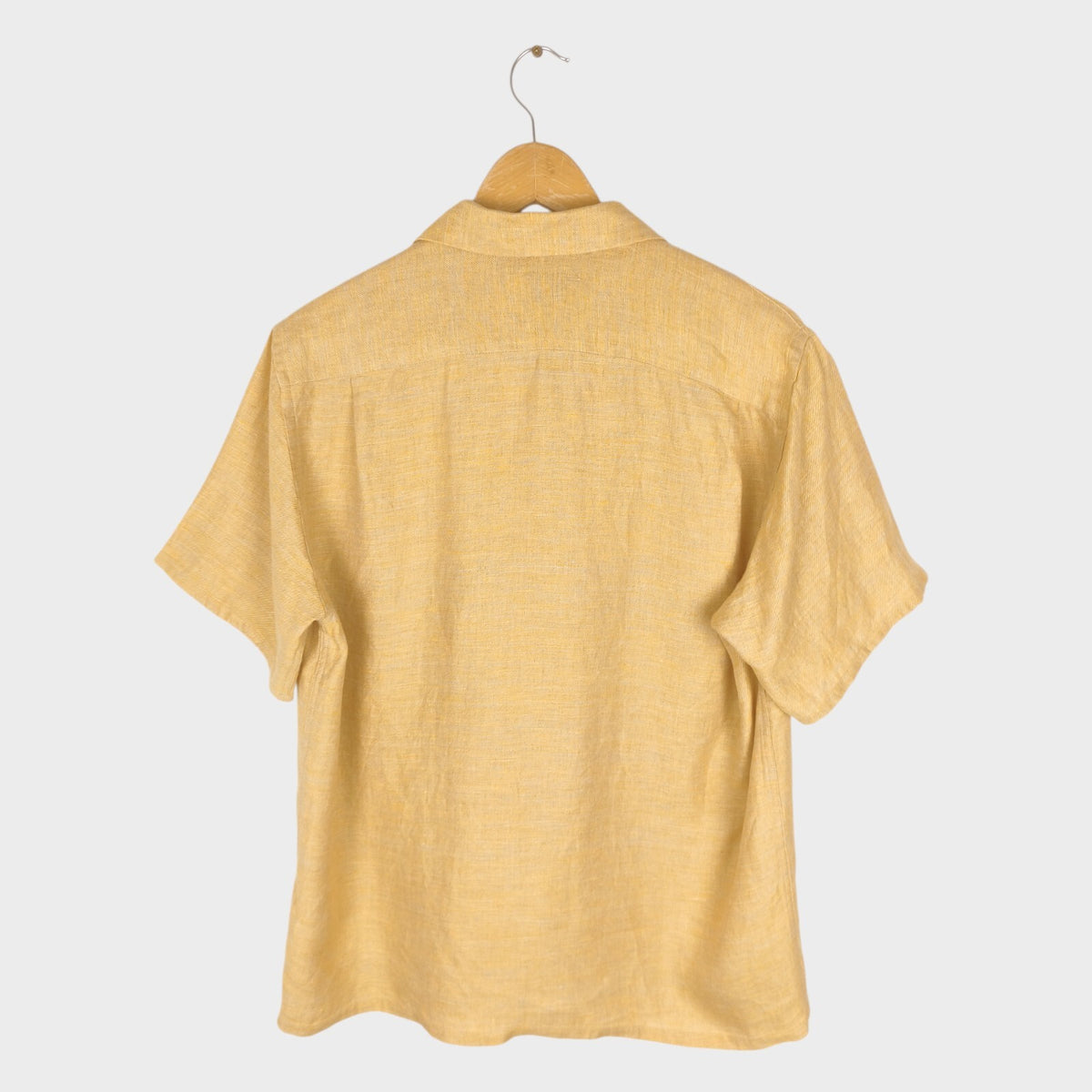 BEAMS PLUS Men's Made in Japan 100% Linen Camp Collar Vacation Shirt