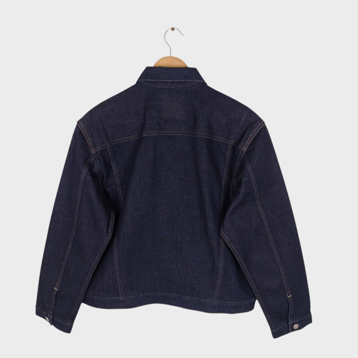 EDWIN Japan Men's Dark Blue Cropped Trucker Jacket