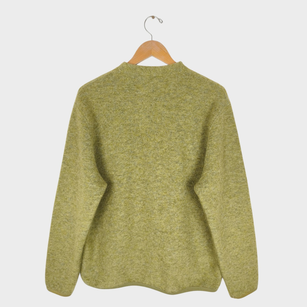 UNIVERSAL WORKS Men's Green Wool Fleece Cardigan