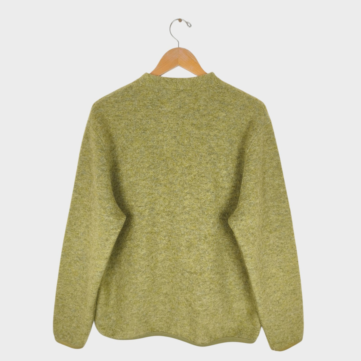 UNIVERSAL WORKS Men's Green Wool Fleece Cardigan