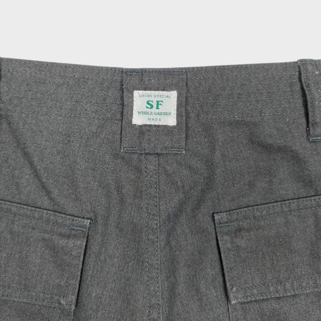 SASSAFRAS Men's Made in Japan Grey Feel Sun Cargo Shorts