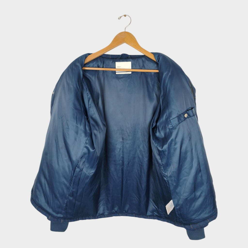 ADSUM Men's Blue Check NK Wool Blend Padded Jacket