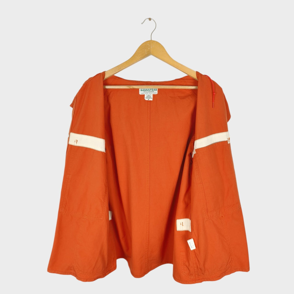SASSAFRAS Men's Made in Japan Orange Blower Bud Parka Jacket
