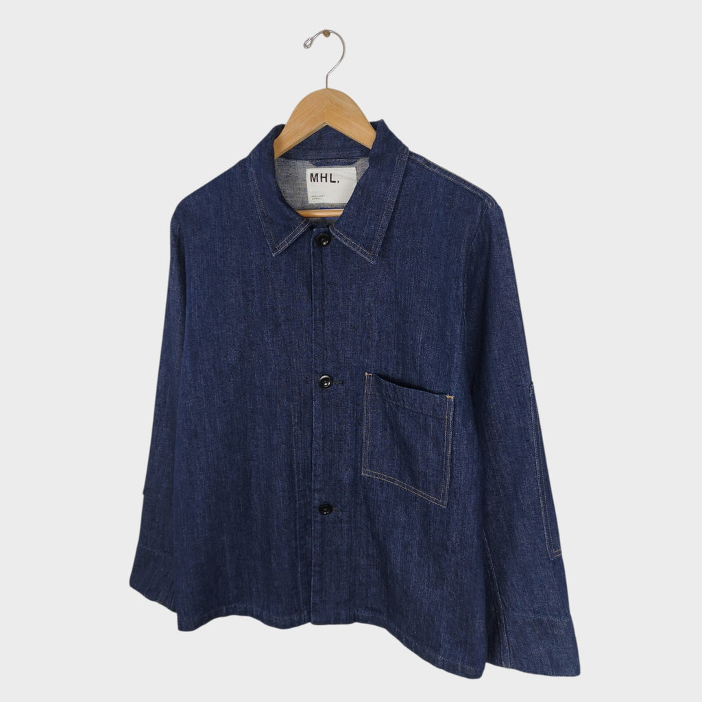 MHL MARGARET HOWELL Men's Canton Overalls Made in Japan Blue Nep Denim Jacket