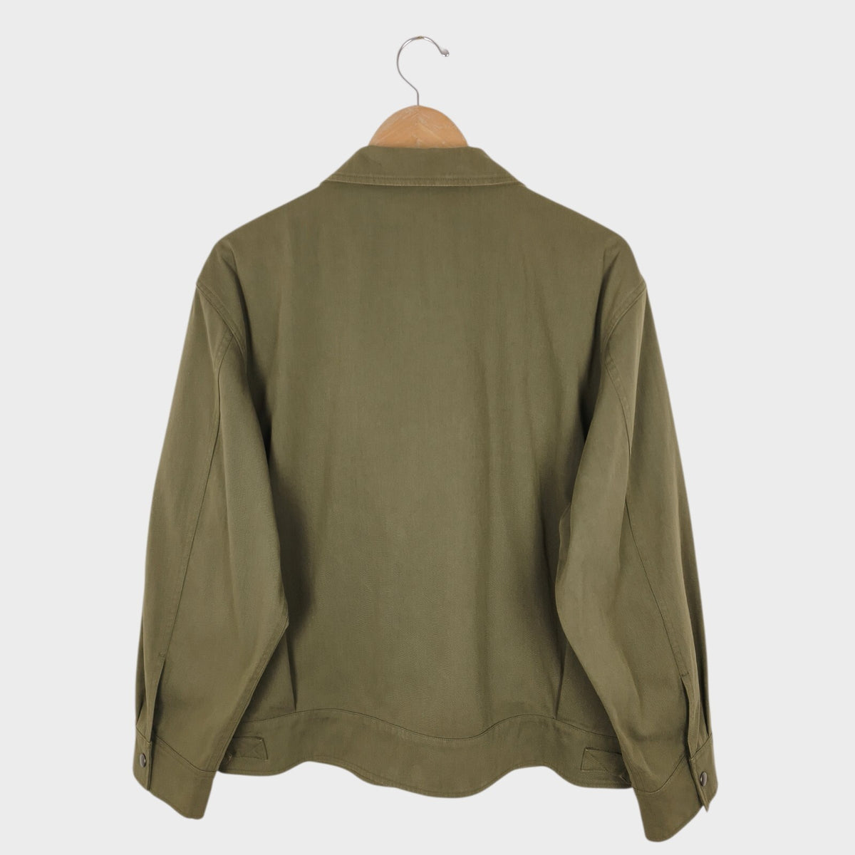 MHL MARGARET HOWELL Men's Green Cotton Blend Twill Blouson Jacket