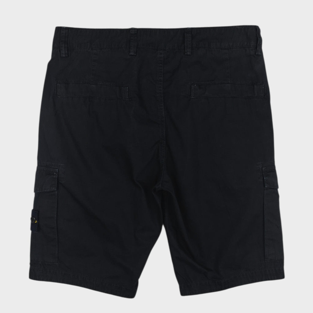 STONE ISLAND Men's Black Garment Dyed Type SL Cargo Shorts