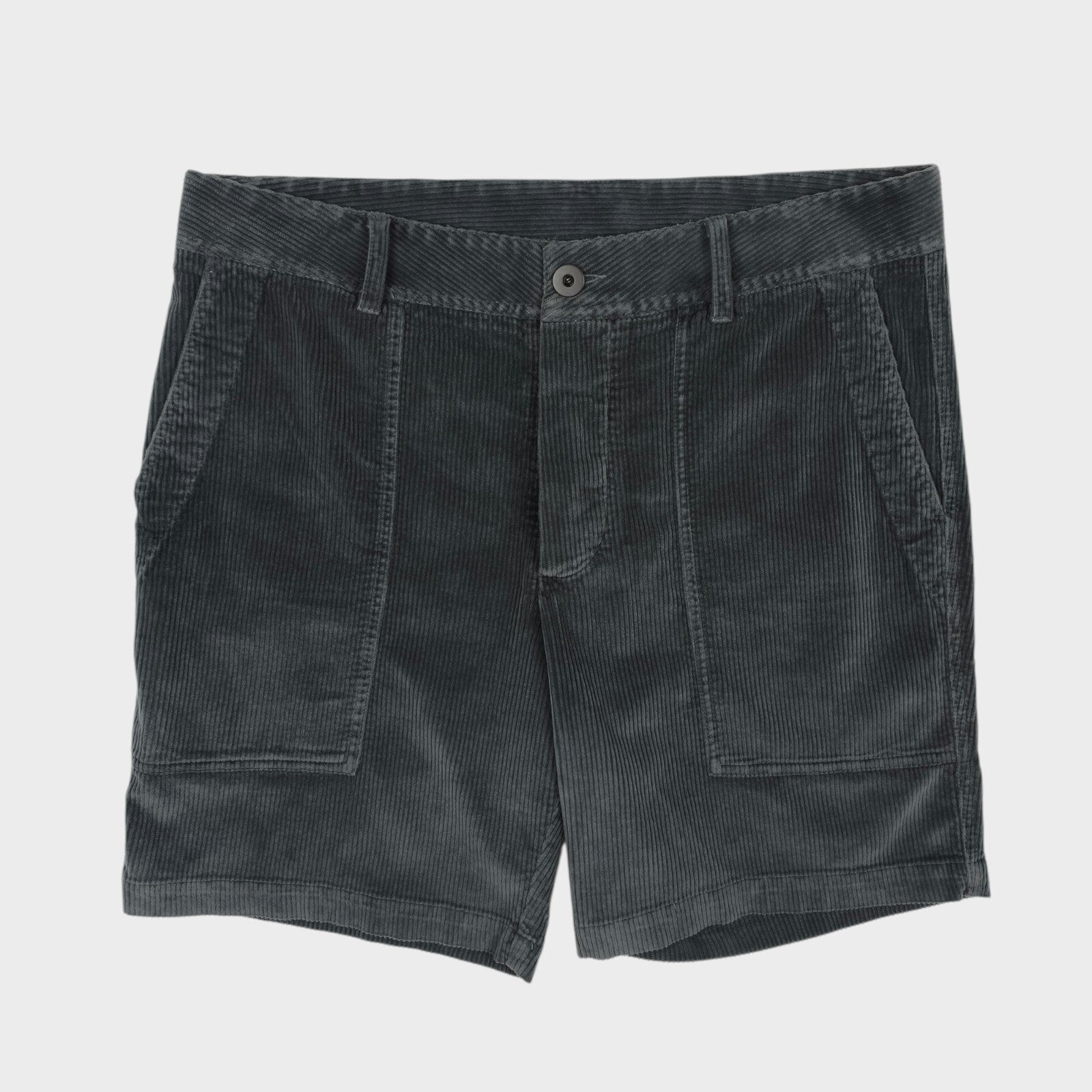 JAMES PERSE Men's Dark Grey Corduroy Cargo Shorts
