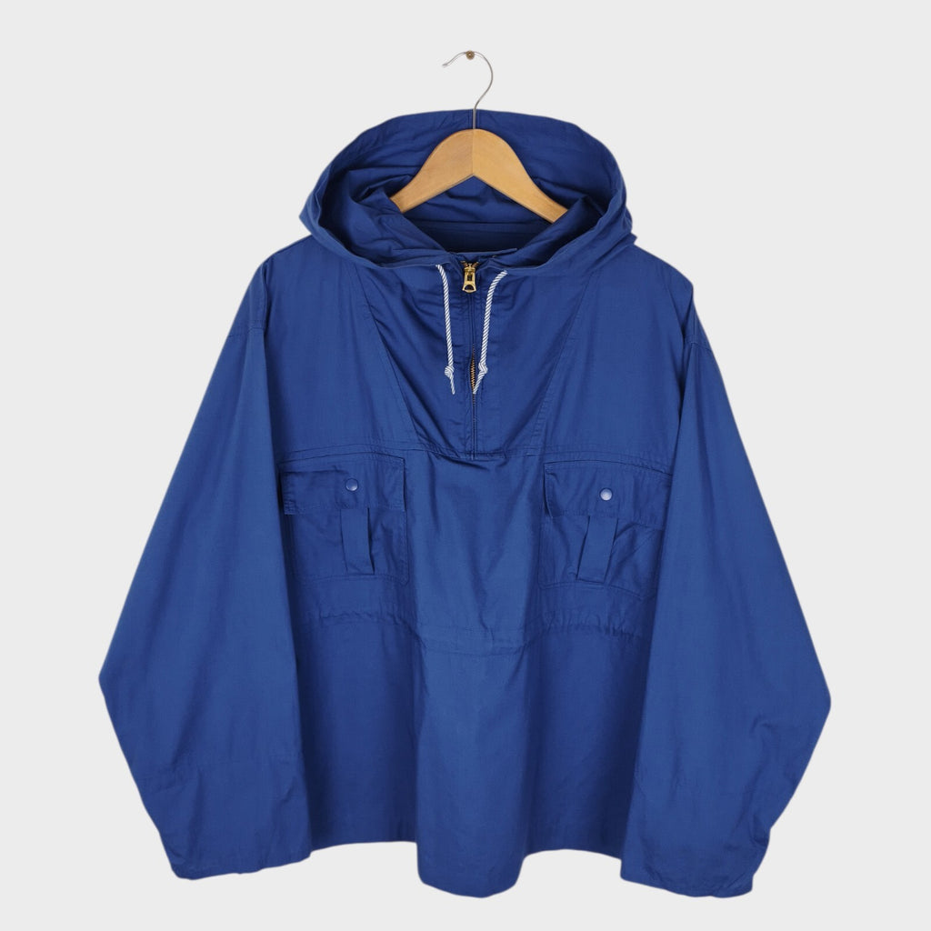 BEAMS PLUS Men's Blue Oversized Smock Anorak Parka Jacket