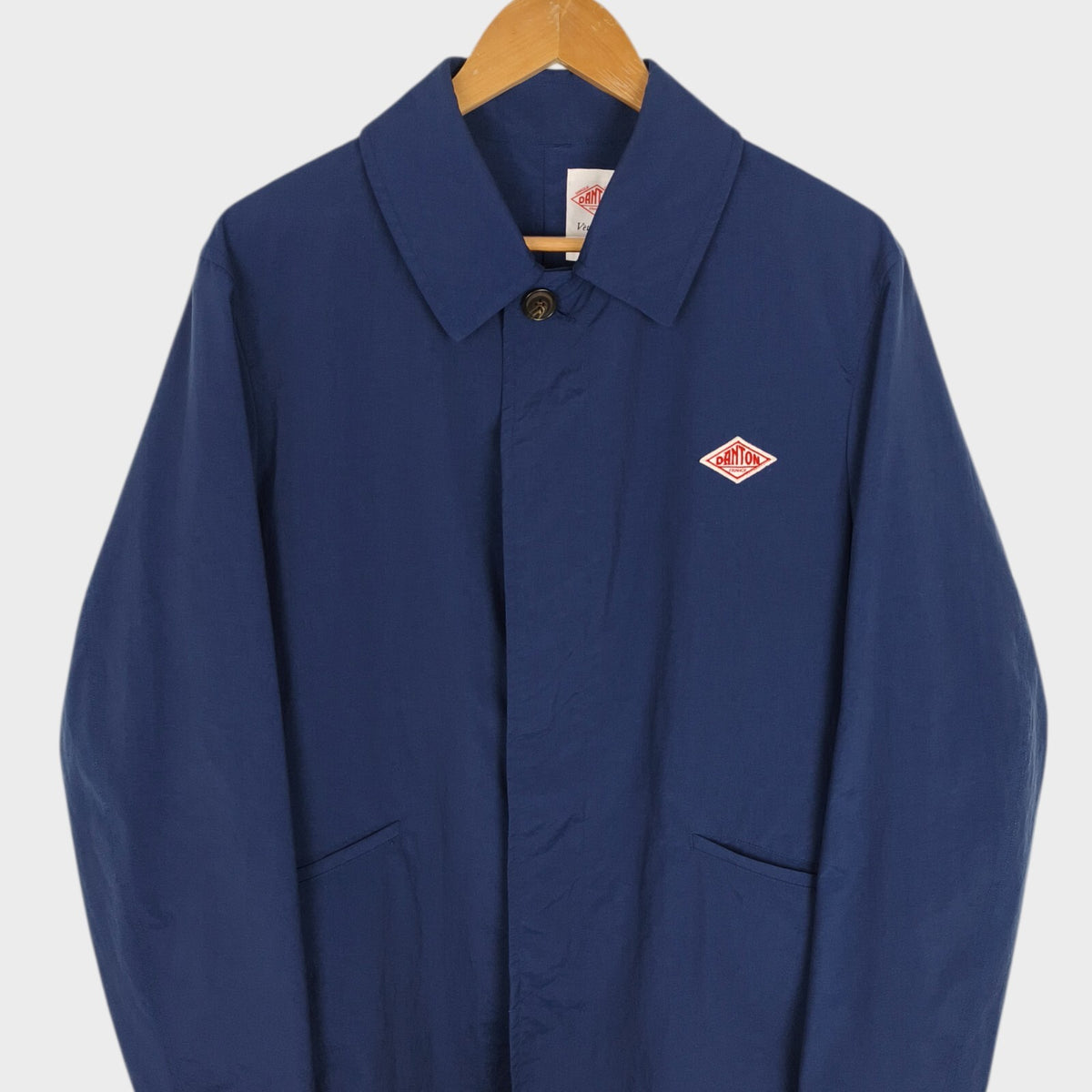 DANTON Men's Made in Japan Navy Blue Nylon Coat Jacket