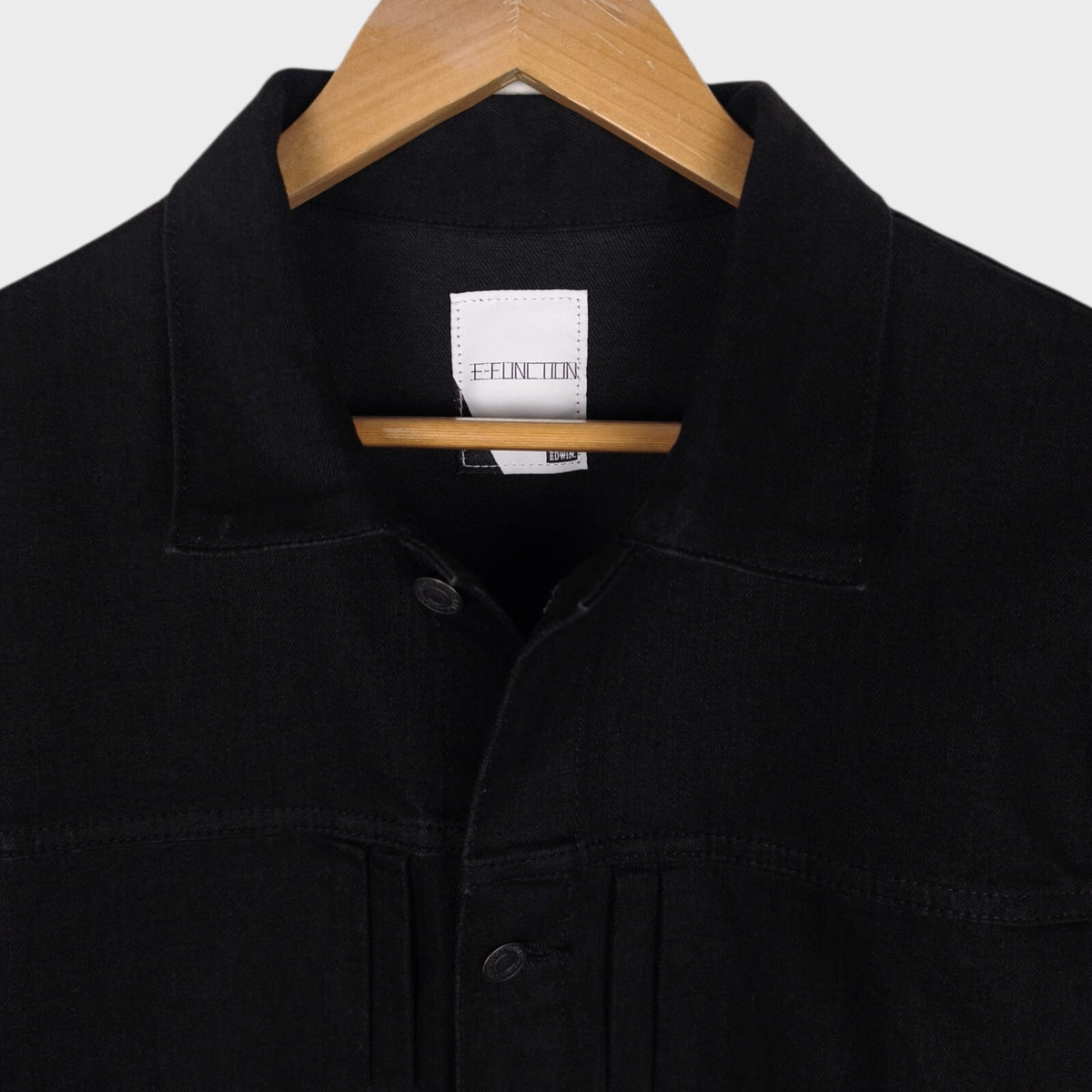EDWIN Japan Men's Black Denim E-Function Jacket