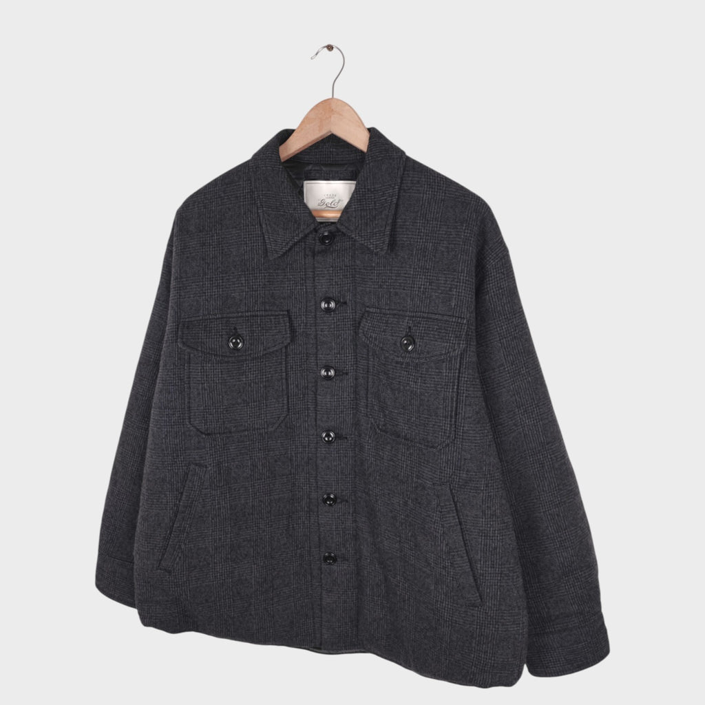 GOLD by Toyo Enterprise Men's Made in Japan Checked Cotton Wool Padded Jacket