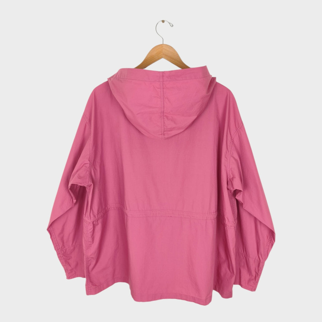 BEAMS PLUS Men's Pink Oversized Smock Anorak Parka Jacket