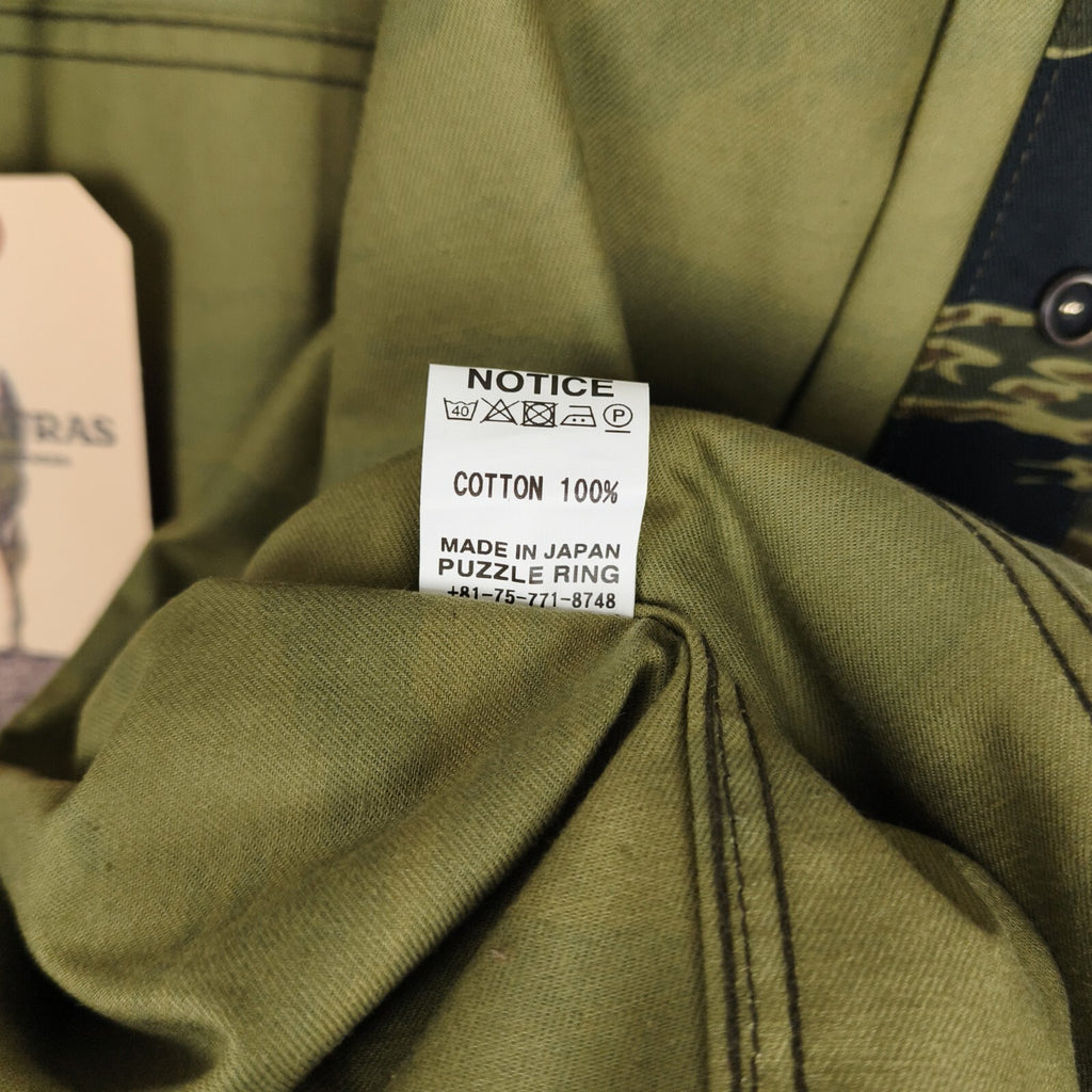 SASSAFRAS Men's Made in Japan Tiger Camo Gardeners Jacket