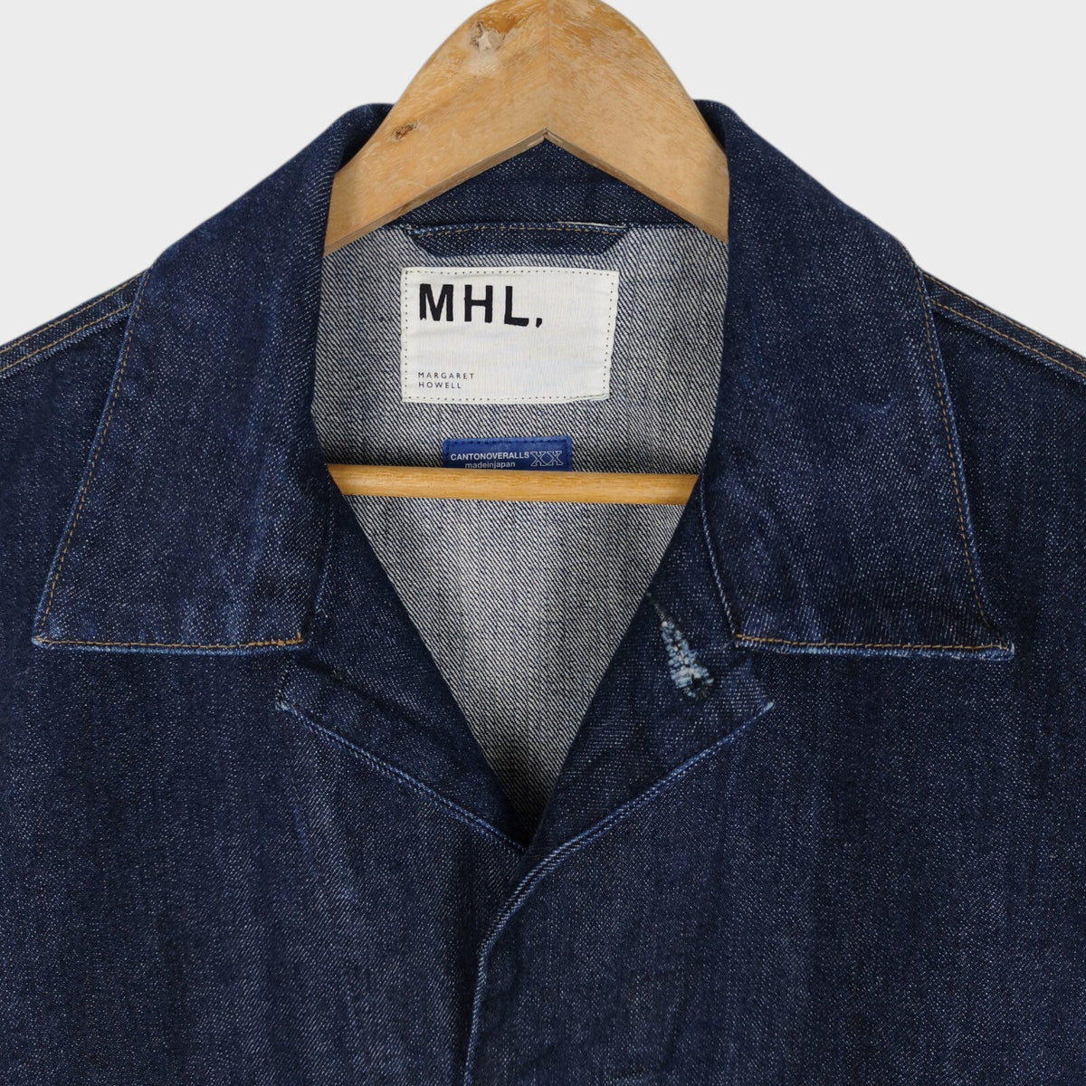 MHL MARGARET HOWELL Men's Canton Overalls Made in Japan Blue Denim Jacket