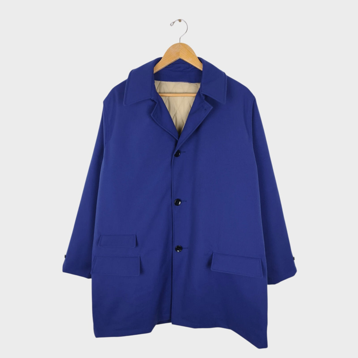 BEAMS PLUS Men's Blue Waterproof Detachable Liner Coat