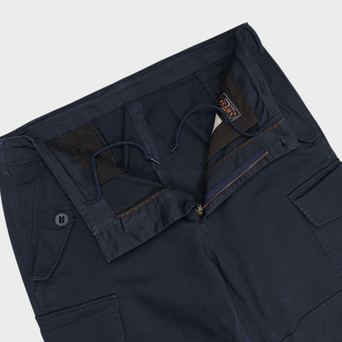 SAGE DE CRET x BEAMS PLUS Men's Navy Blue Cargo Trousers