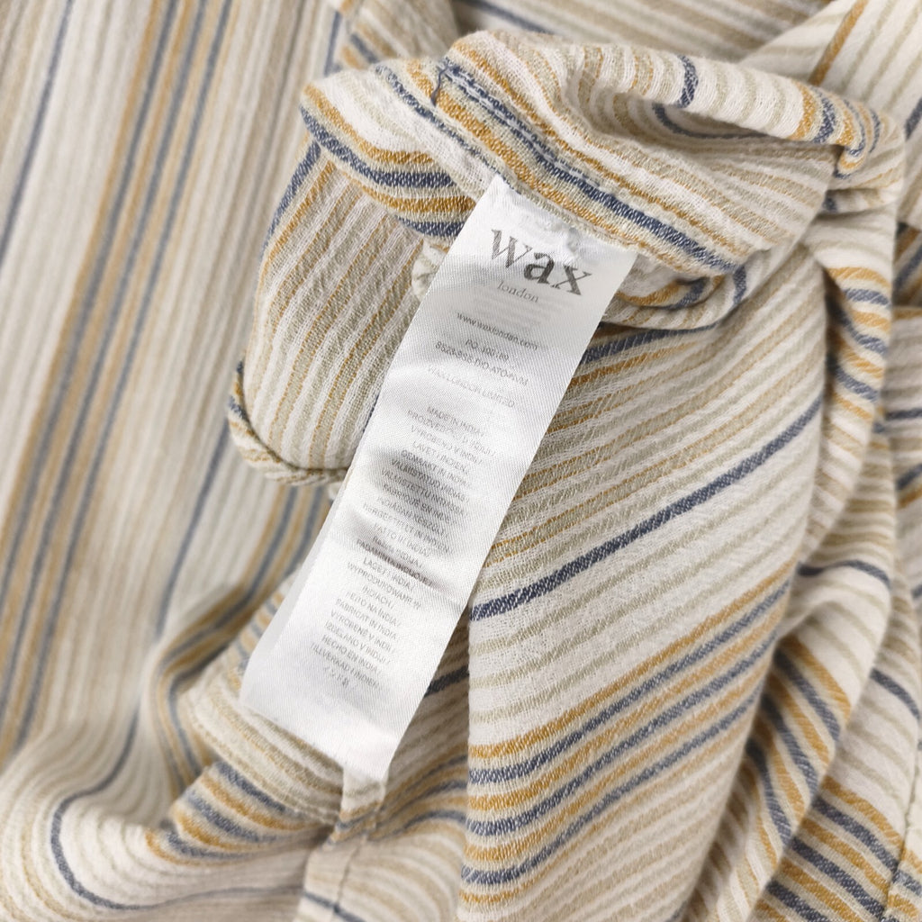 WAX LONDON Men's Striped Cotton Relaxed Fit Short Sleeved Shirt