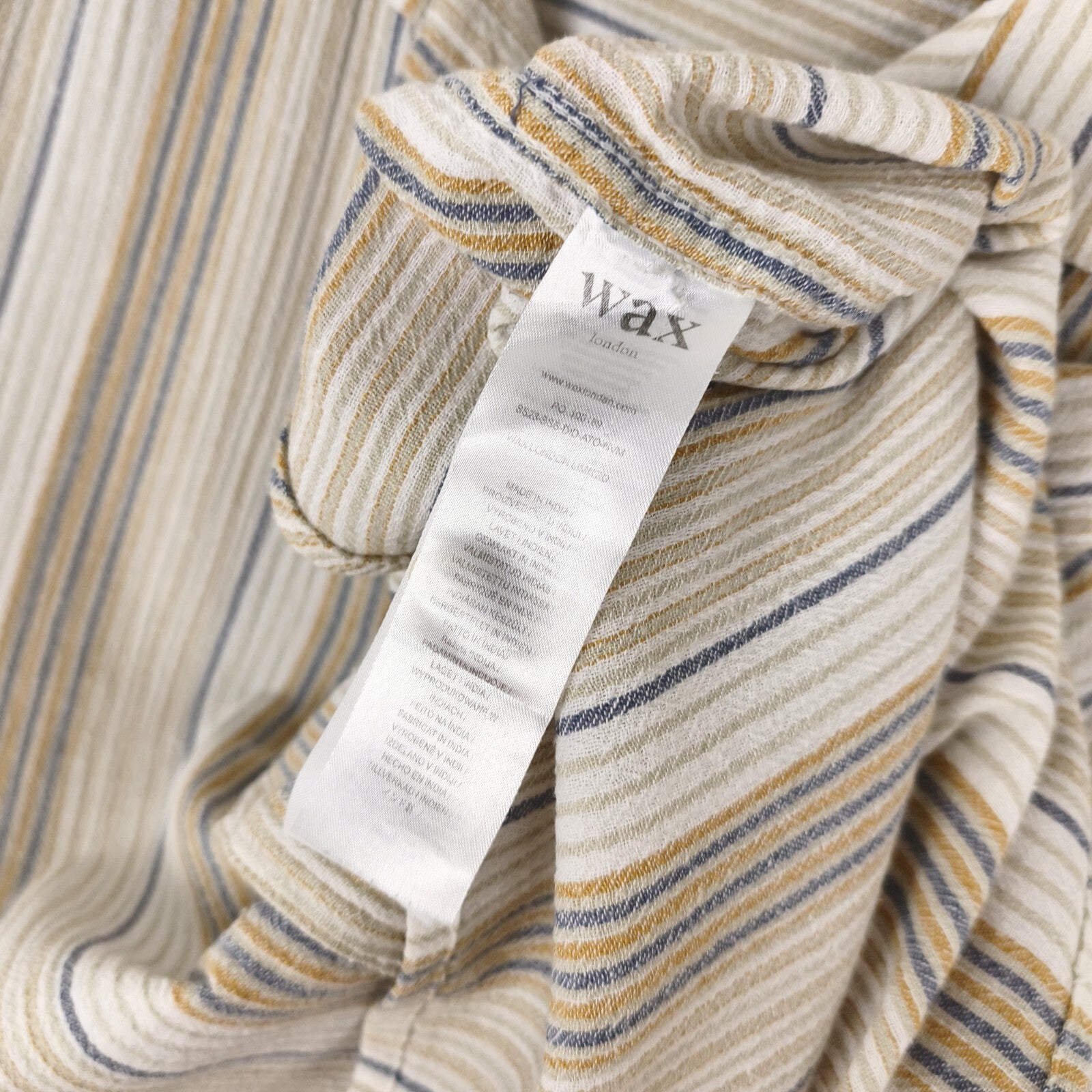 WAX LONDON Men's Striped Cotton Relaxed Fit Short Sleeved Shirt