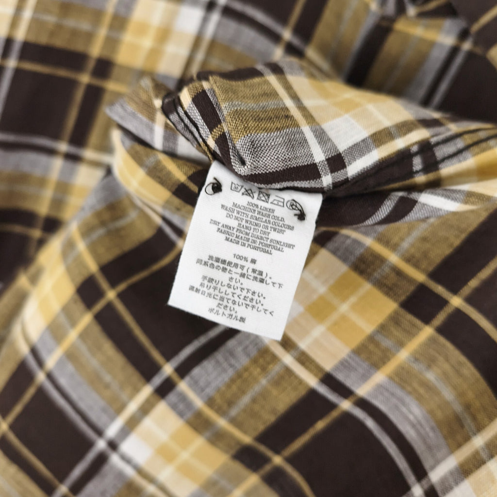 YMC You Must Create Men's 100% Linen Checked Shirt