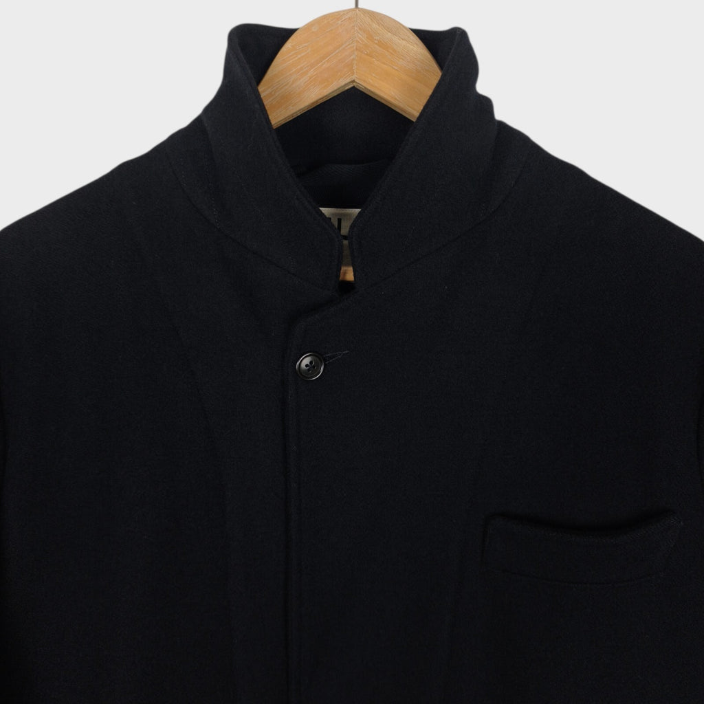 MHL MARGARET HOWELL Men's Black Heavyweight 100% Melton Wool Coat